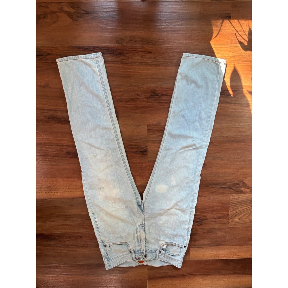Tommy Bahama Womens Light Wash Straight Leg Jeans Distressed Blue Denim